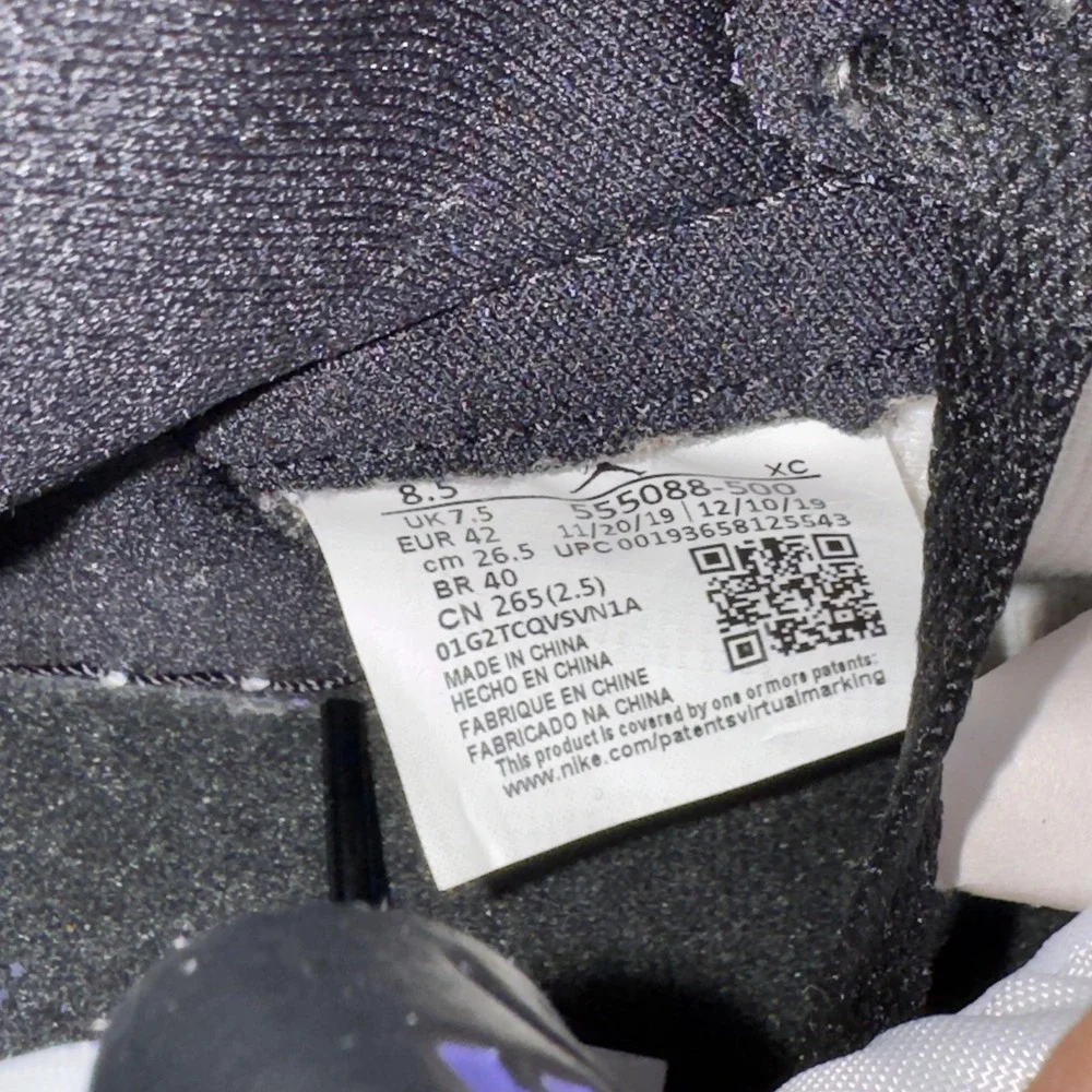 Nike Air Jordan 1 Retro High OG Court Purple 2.0 Shoes Mens Size 8.5 555088-500 - Picture 11 of 13